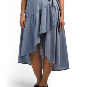 NWT Kaktus Plus Ruffle Wrap Skirt